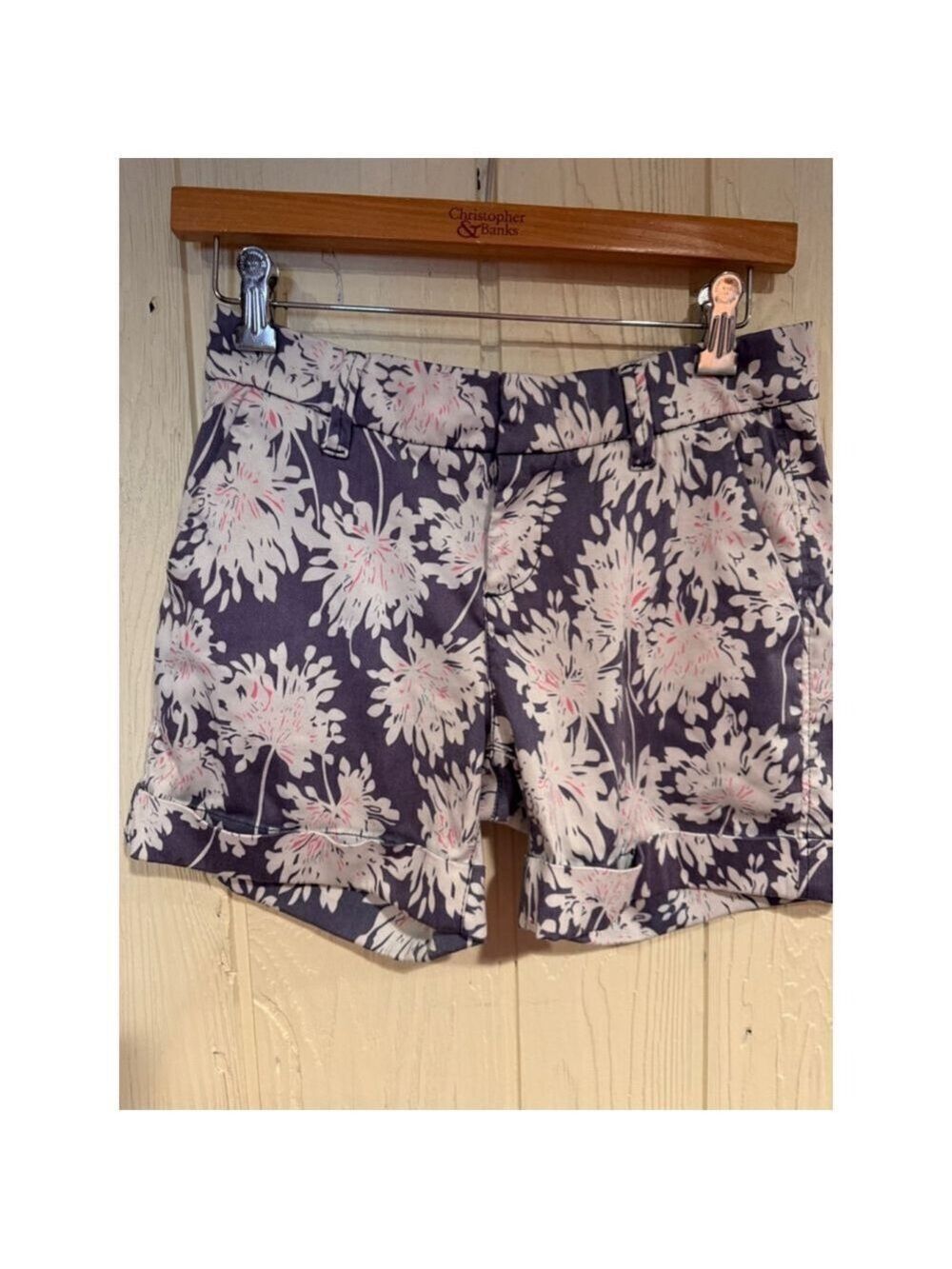 Dear John Floral Shorts Blue White Size 26